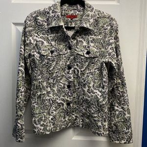 Joni B. Embroidered Green Jacket Small